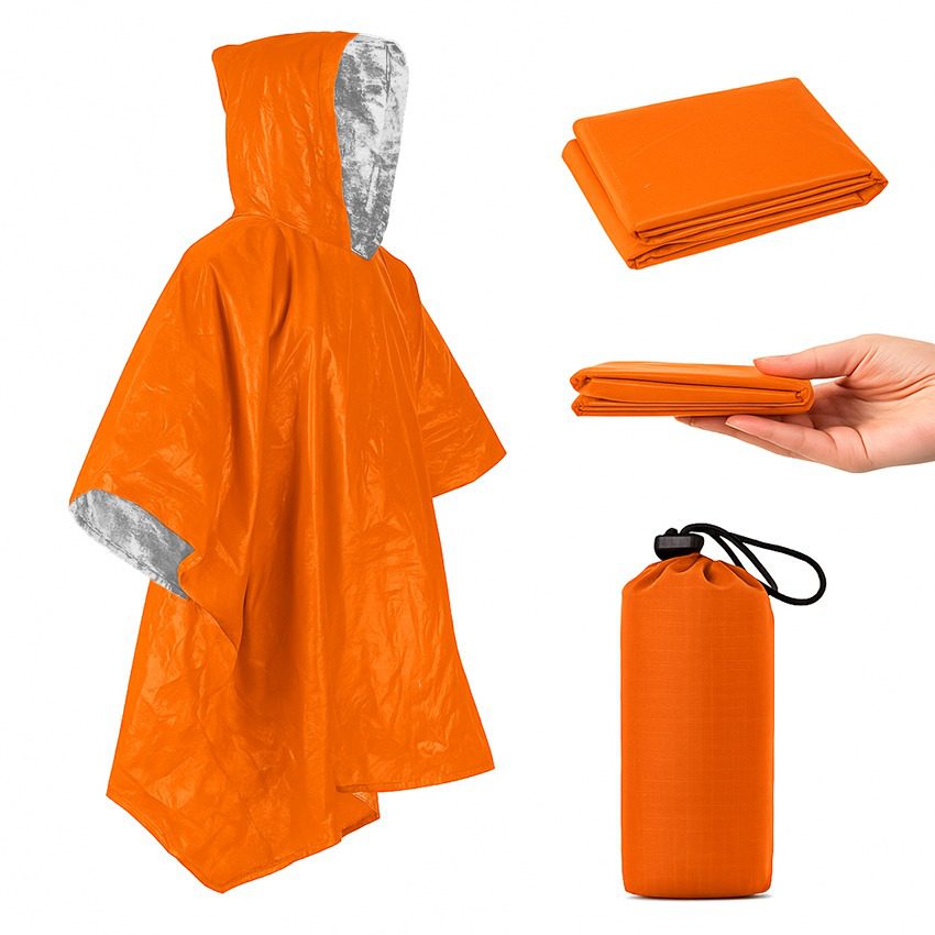 mylar-noodponcho-isolerend-oranje mylar noodponcho isolerend oranje